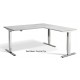 Cromo Corner Triple Motor Chrome Height Adjustable Desk